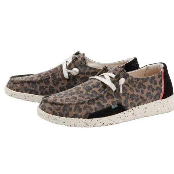 Women’s Jungle Brown~ Leopord “Wendy” Hey Dudes - Picture 7 of 11